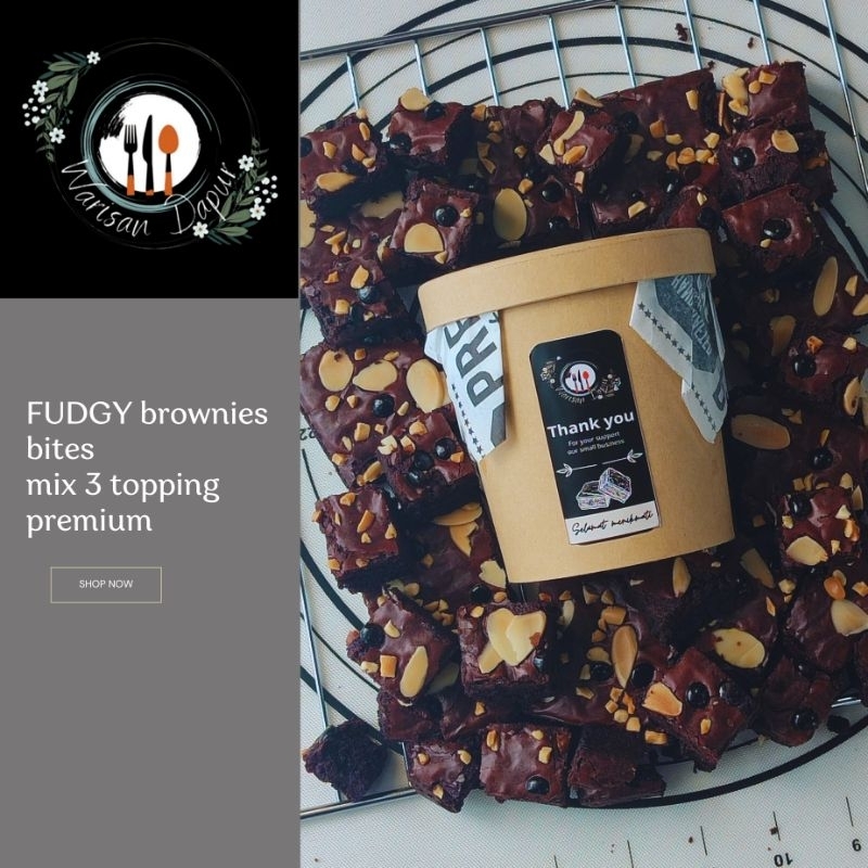 

fudgy brownies premium full butter kemasan 26 oz