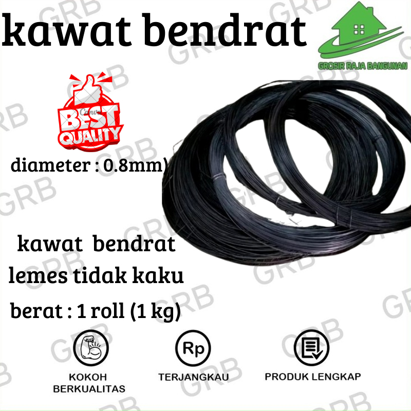 KAWAT BENDRAT HITAM/KAWATT BETON, TALI IKAT KAWATT ANTI KARAT PER 1 KG