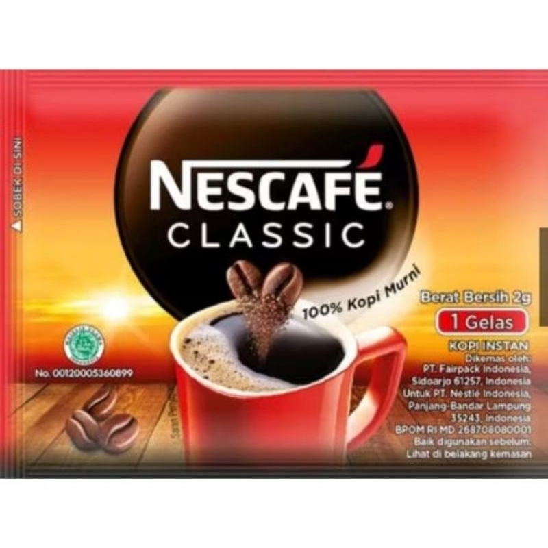 

Nescafe classic 1 renceng isi 10 pis