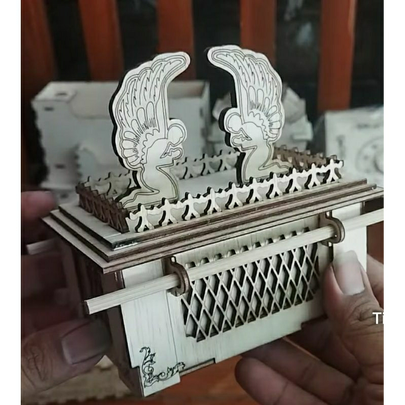 

custom box tabut perjanjian + box luar + isi dalam tabut + spons