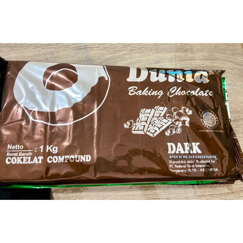 

Dunia compound dark chocolate 1 kg coklat batang