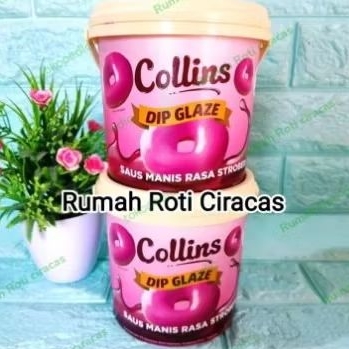 

COLLINS DIP GLAZE STRAWBERRY PASTA 1KG TOPPING CELUPAN DONAT STROBERI