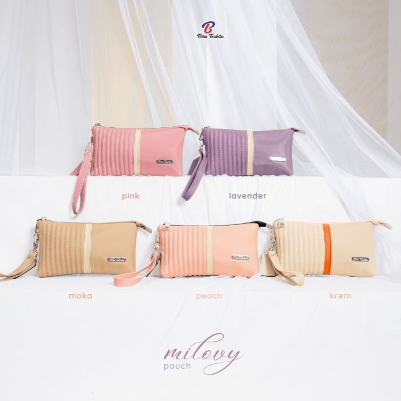 POUCH MILOVY BY BIRU TSABITA/POUCH/TAS WANITA TERBARU 2025/TAS WANITA KEKINIAN/DOMPET/DOMPET WANITA
