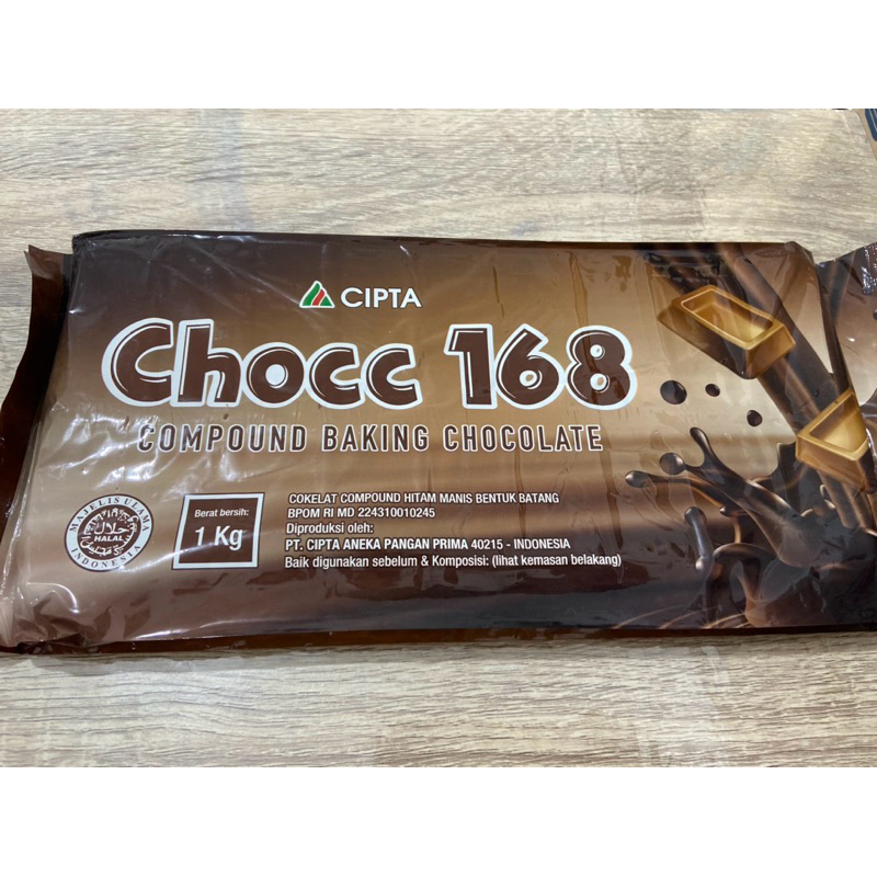 

Chocc 168 chocolate dark compound 1 kg coklat batang