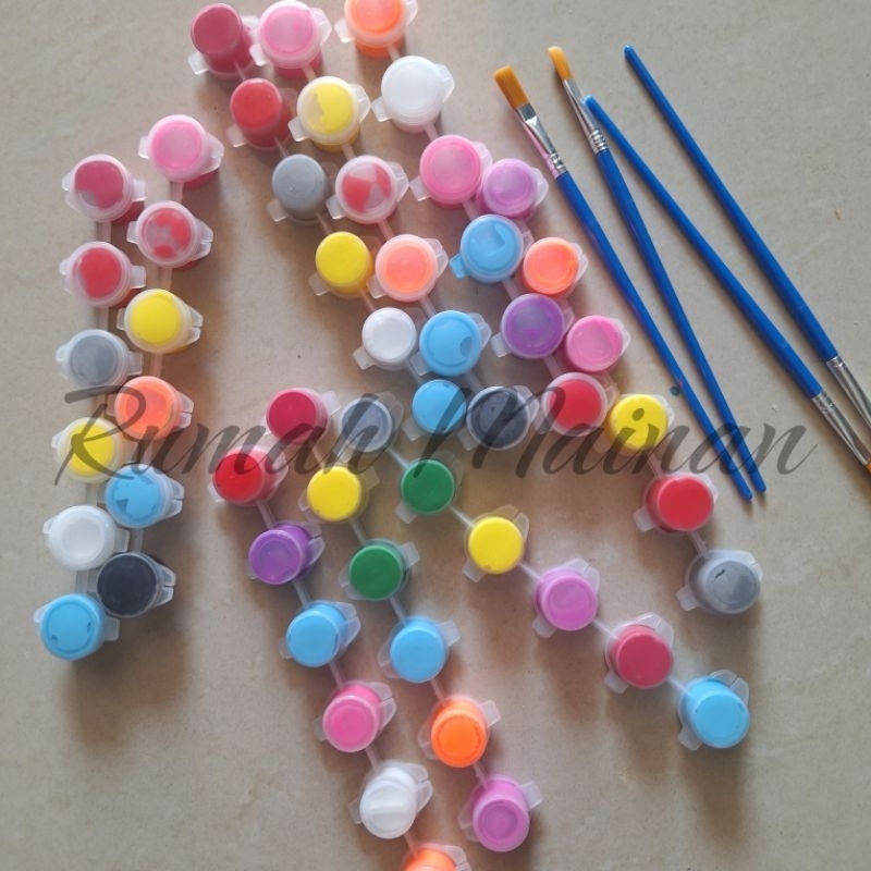 

Mainan anak cat akrilik isi 6 warna FREE KUAS