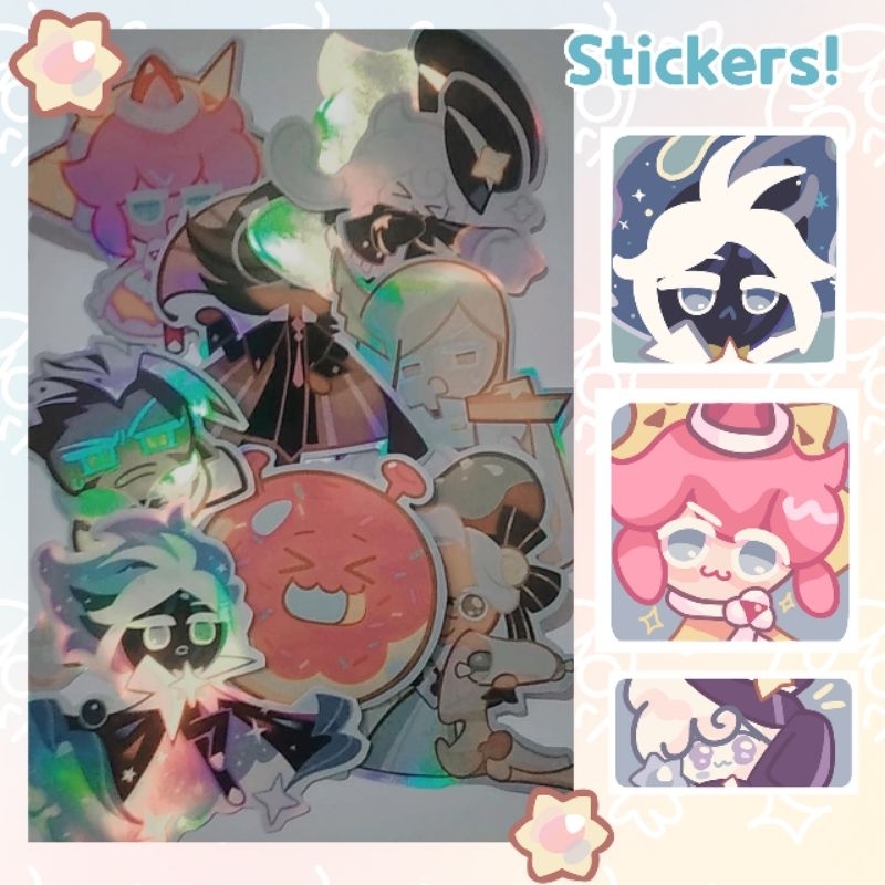 

Cookie Run Kingdom holographic stickers / stiker hologram crk