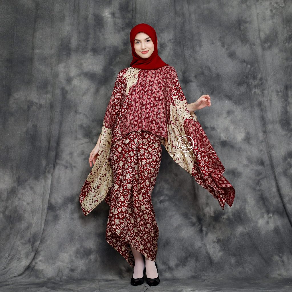 AIRA BATIK_ Nabila Set Batwing Full Batik Bahan Viscose
