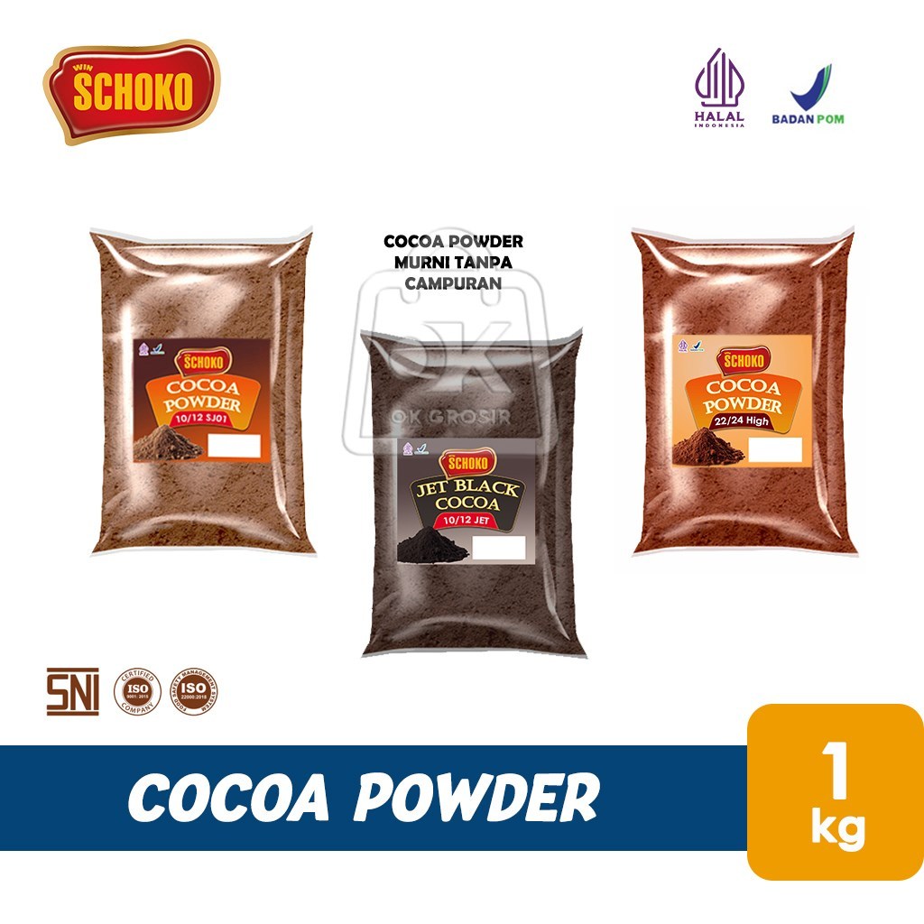 

Cocoa Powder SCHOKO Cokelat Bubuk Murni Tanpa Campuran Bubuk Cacao Powder (Repack 1 Kg)