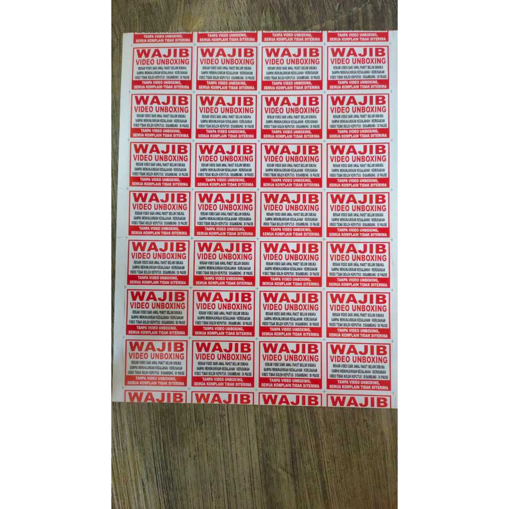 

STIKER UNBOXING VIDEO UNTUK SELLER