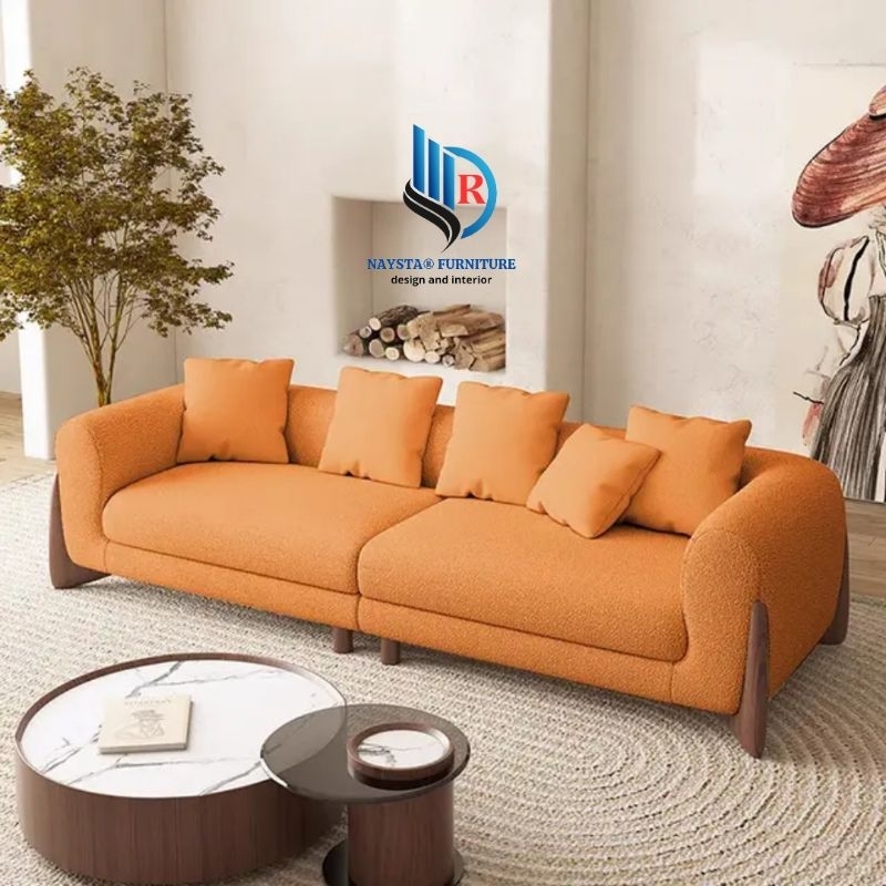 sofa ruang keluarga sofa tv model 2 seater bahan kain premium