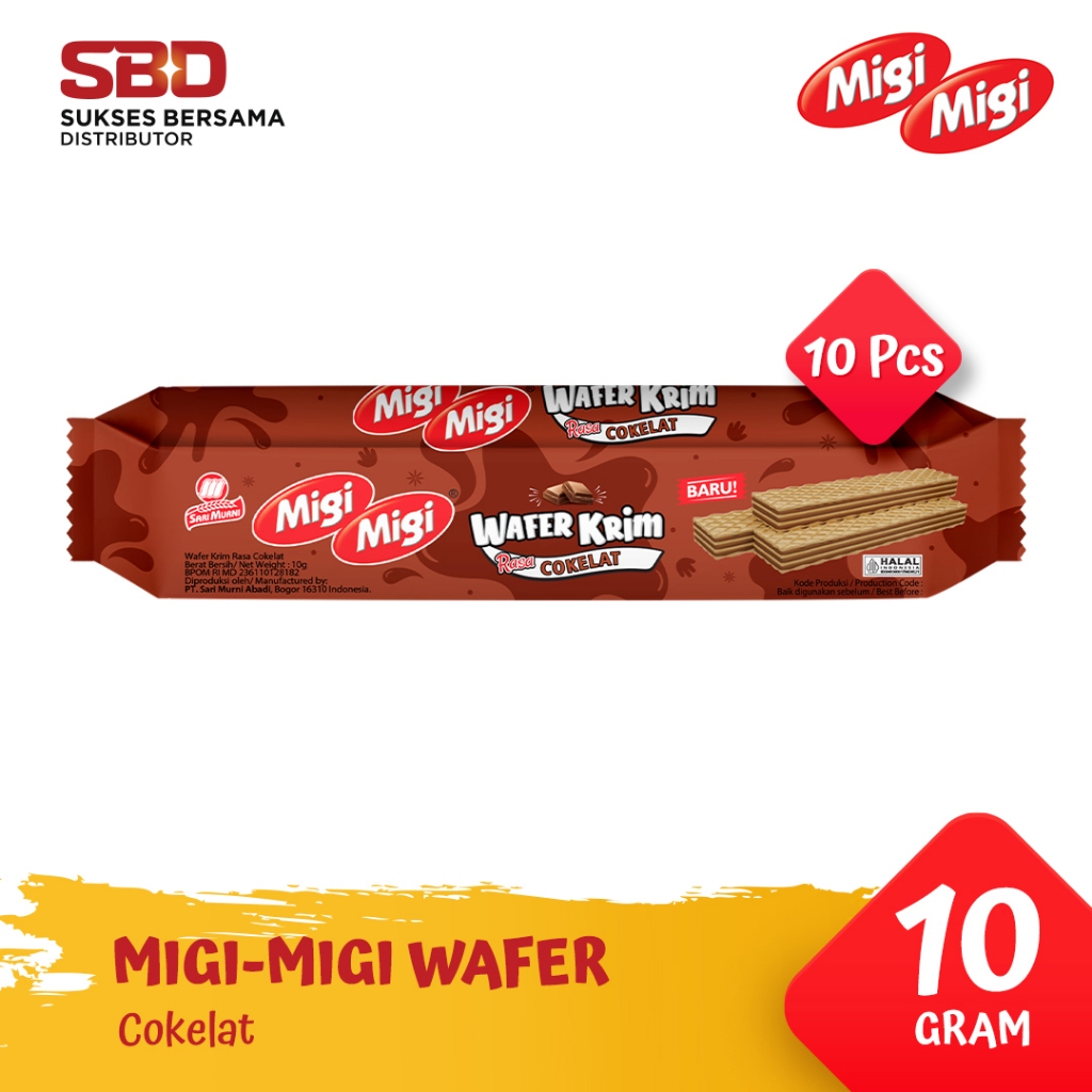 

Migi Migi Wafer Krim - Cokelat [1 Pack @ 10 Pcs]