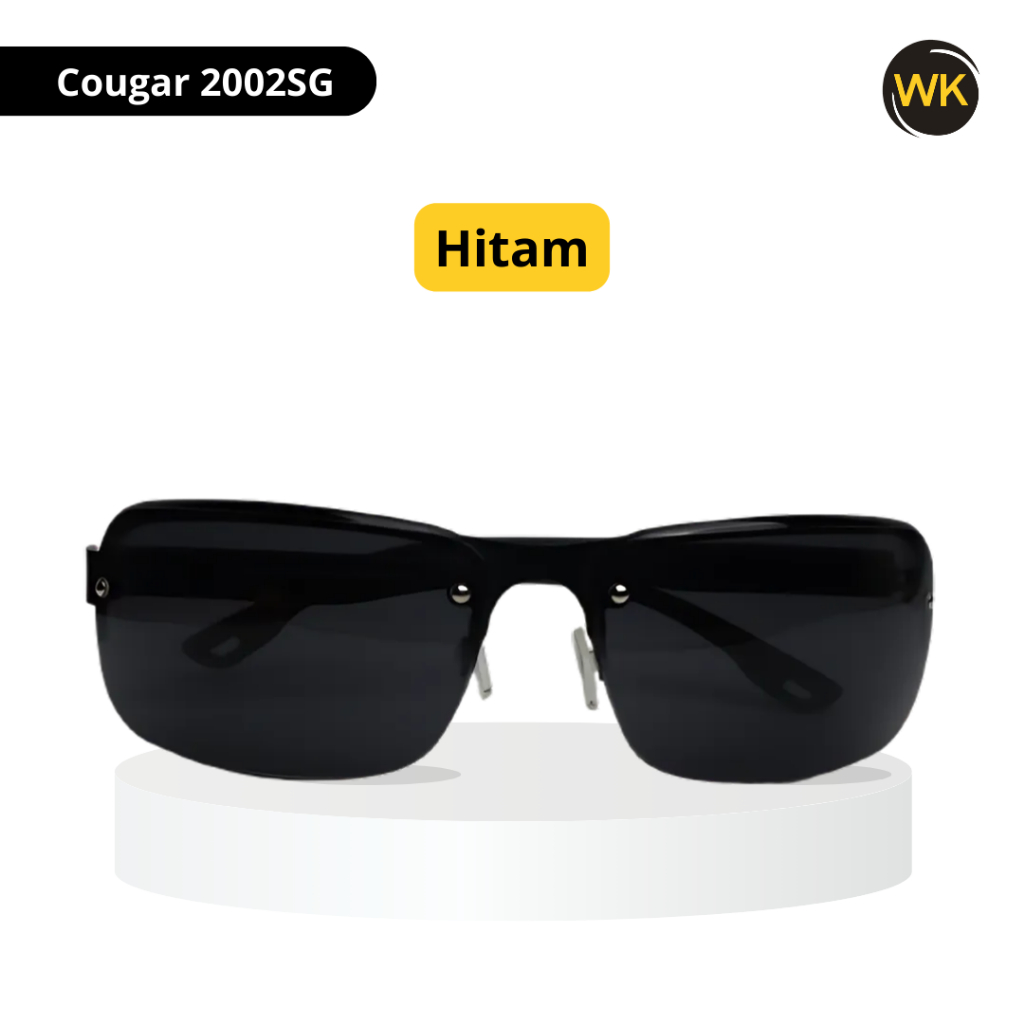 Waroong Kacamata - Kacamata Sunglasses Hitam Coklat Cougar 2002SG Keren Fashion Gaya
