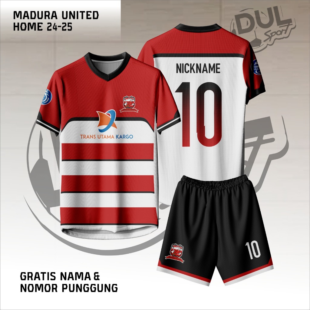Jersey Madura United home Merah 24/25