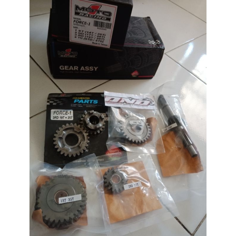 MOTO1 Gigi rasio fizr 14-35/17-28/19-25/STD-STD MILLENIUM/Gear ratio fizr ger rasio force1