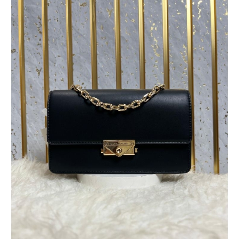 MK Cece Medium Flap Clutch Non Leather Black Authentic /ORIGINAL 100%