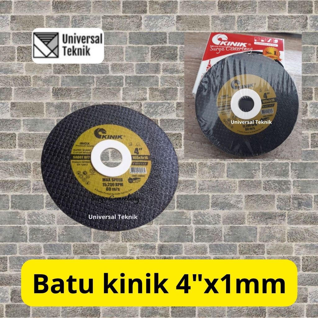 Batu kinik 4"x1mm batu gerinda potong besi stainless steel almunium