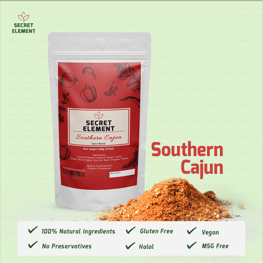 

Secret Element Southern Cajun Spice - Amerika Series - Bumbu Cajun - 500gr