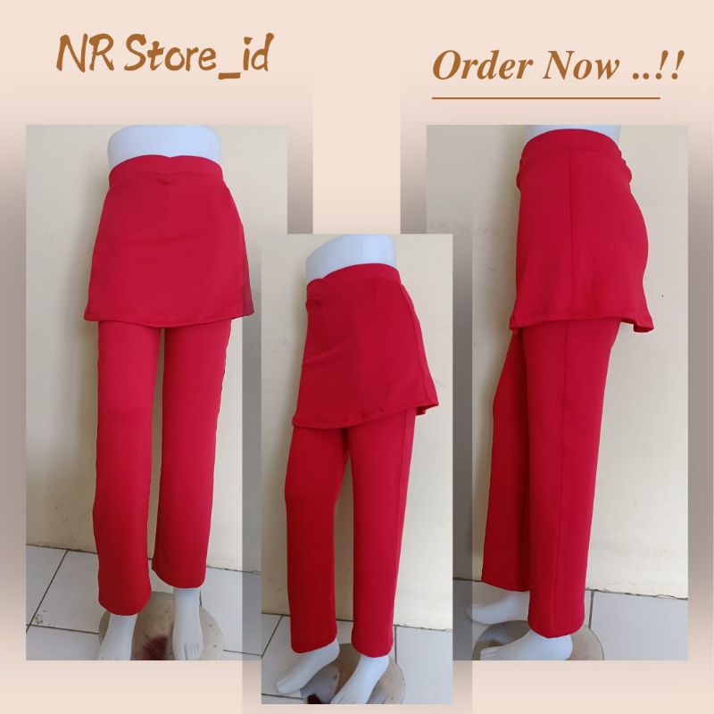 Celana Senam Rok Merah / Celana Senam Wanita / Celana Olahraga