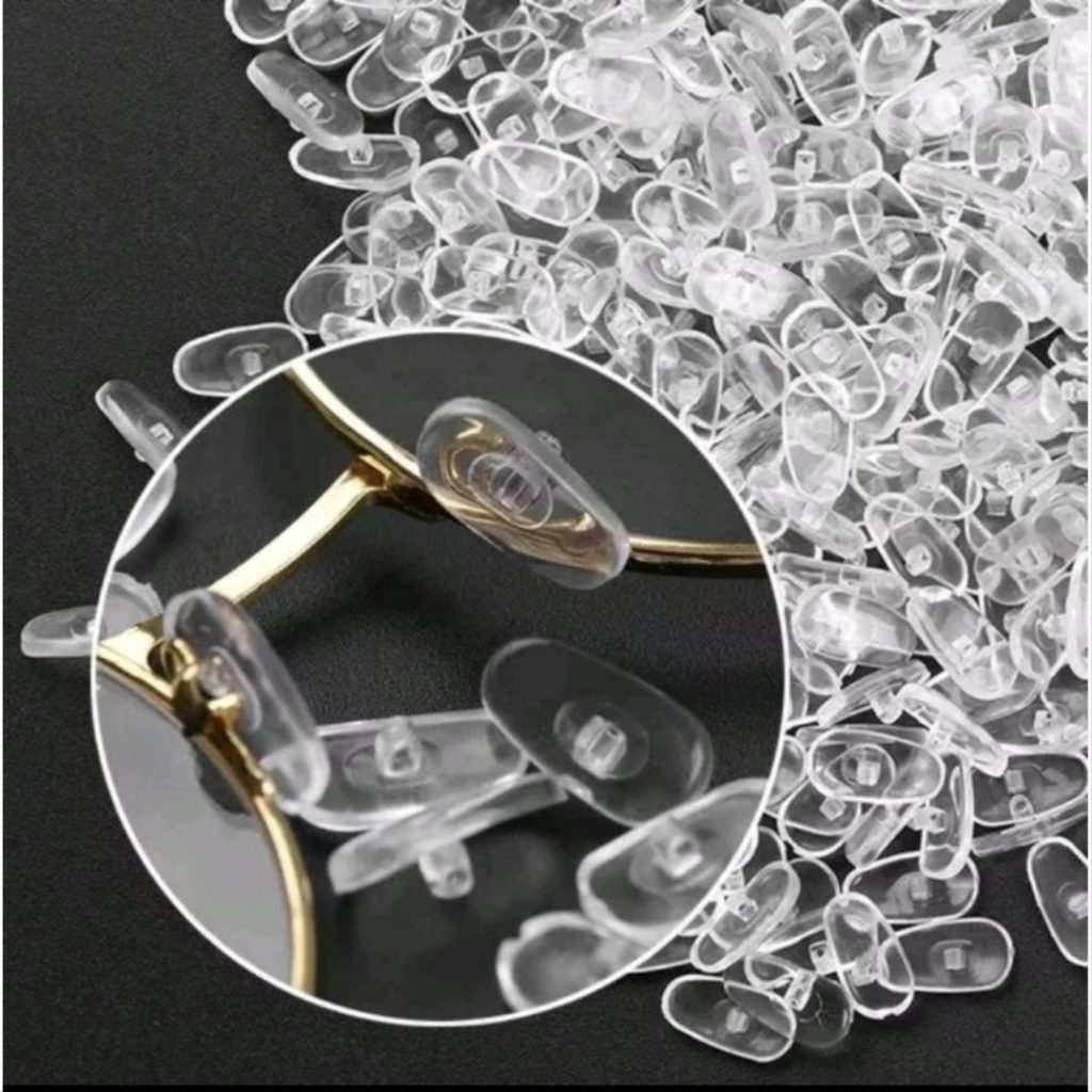 Nosepad Kacamata Ganjalan Hidung Silikon Transparan