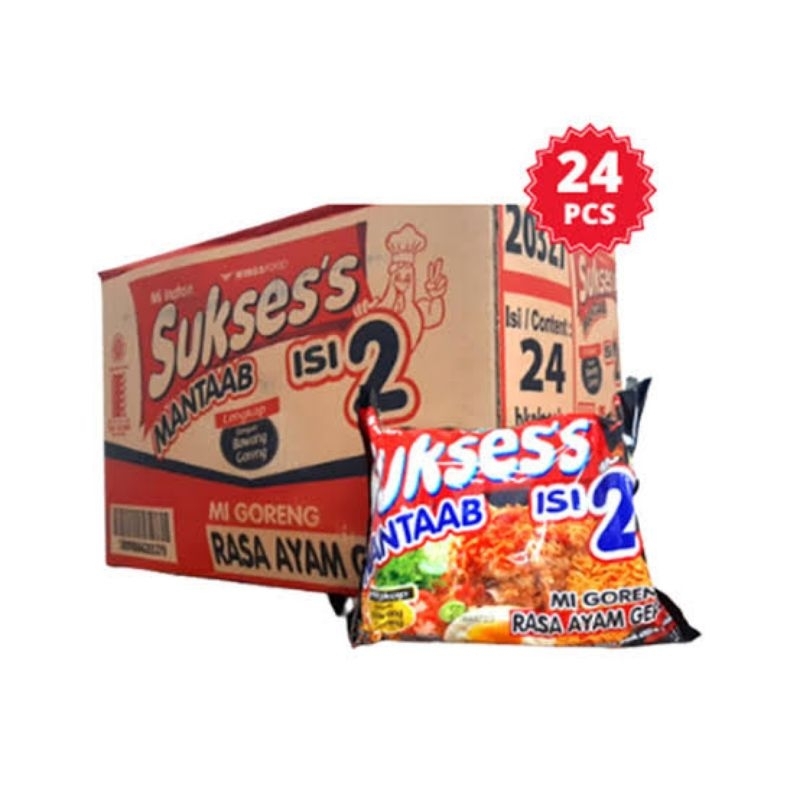 

Mie Sukses Goreng isi 2 ayam kremes 1 dus isi 24pcs