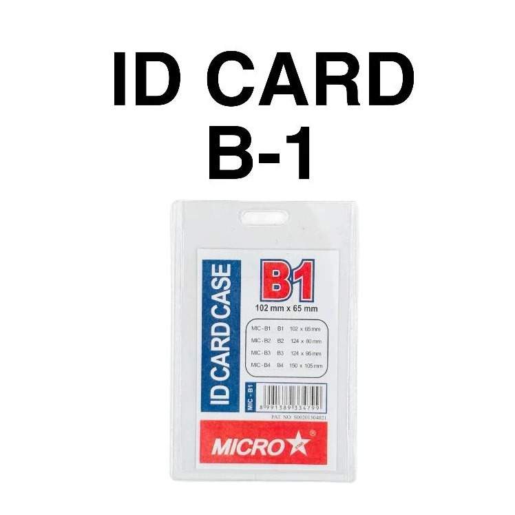 

( DAPAT 20 PCS ) Plastik Mika Tempat Name Tag ID CARD Holder Bening Ukuran B1 65 x 102 / 102 x 65 mm Bagus Tebal