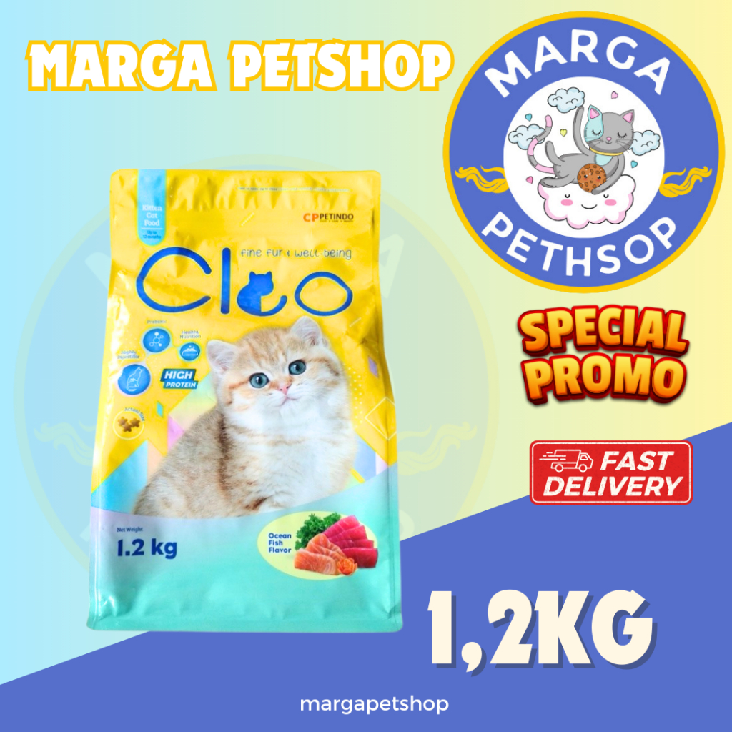 CLEO OCEAN FISH KITTEN 1.2kg makanan kucing CLEO kitten