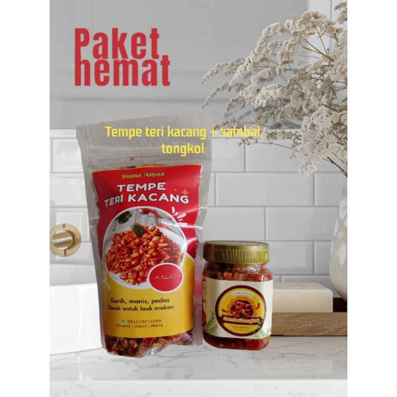 

paket sambal bundling isi 2 lebih hemat - tempe teri kacang 250 gr + sambal tongkol 180gr