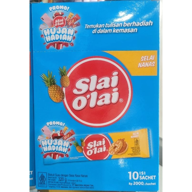 

Slai O Lai Nanas, 1box isi 10bungkus @32gr ED juli 25