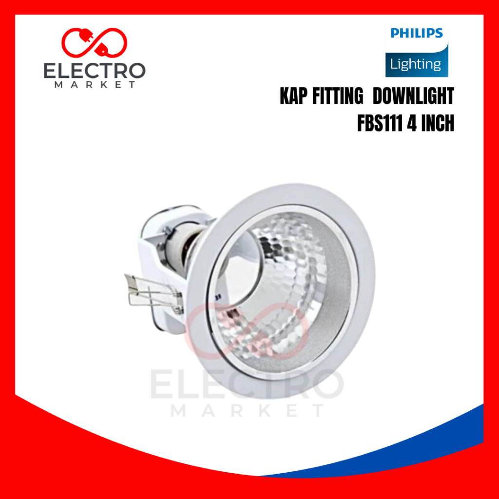 PHILIPS Kap Fitting Downlight FBS111 FBS 111 4inch 4 inch 4" E27