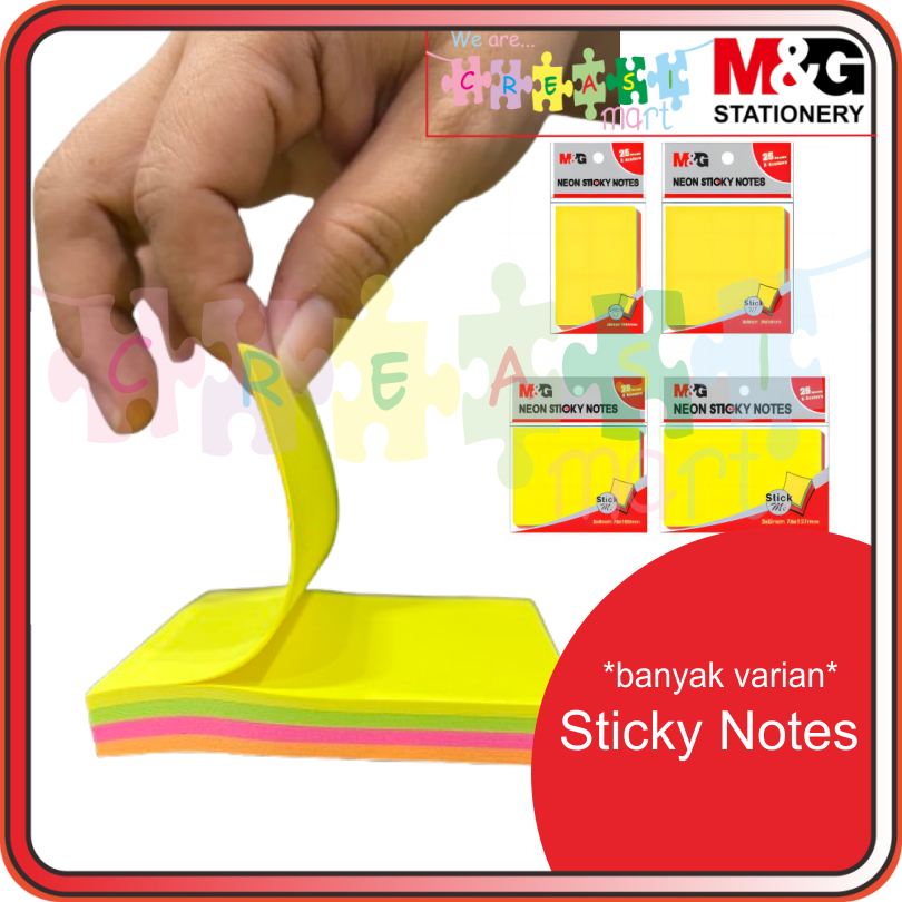 

M&G Sticky Notes / Flags / Kertas Memo Tempel Berbagai Ukuran dan Warna