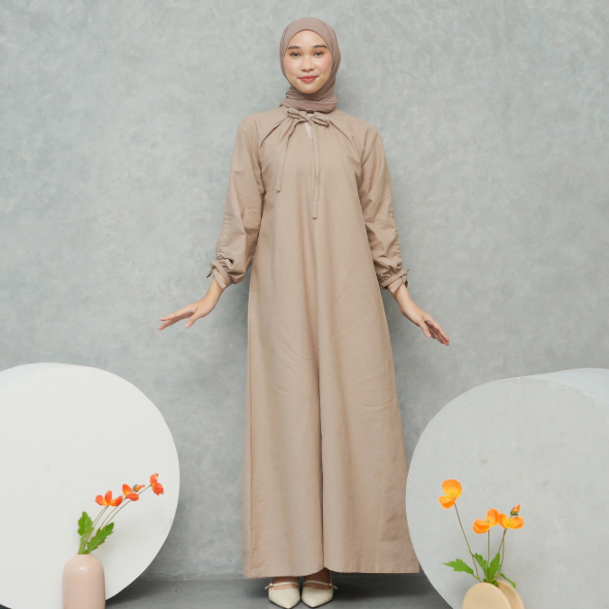 Termurah Lyla Linen Dress Dress Linen Dress Putih Gamis