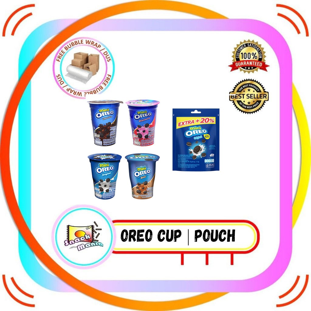 

Oreo Mini Cookies Cup Original Chocolate Strawberry Mocha 61.3 gr