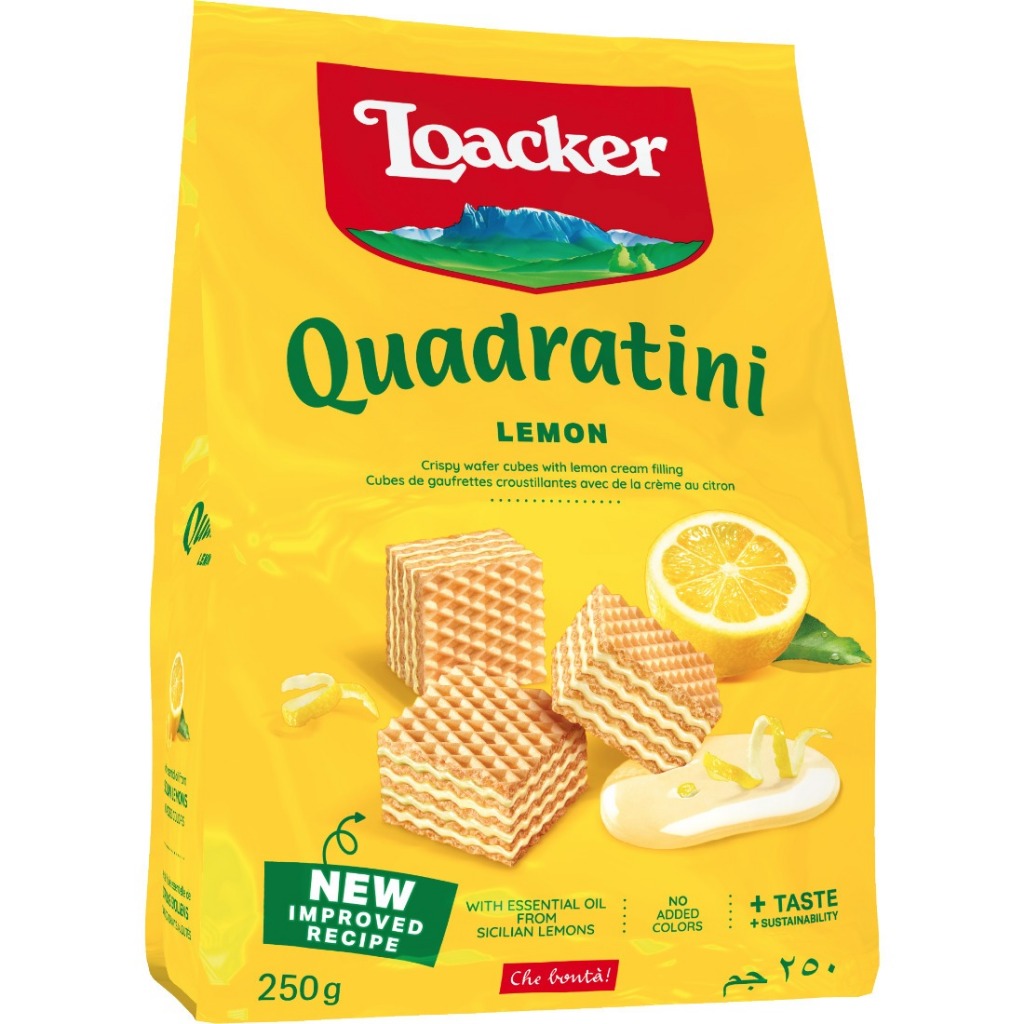 

loacker quadratini lemon 250g wafer