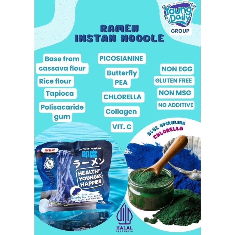 

IKILO Ramen Instan non msg PURE GLUTEN FREE spirulina