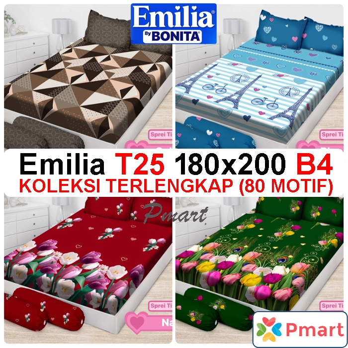 SPREI BONITA 180x200 EMILIA BANTAL 4 / SPREI BONITA KING EMILIA BANTAL 4 / SEPRAI BONITA KING B4
