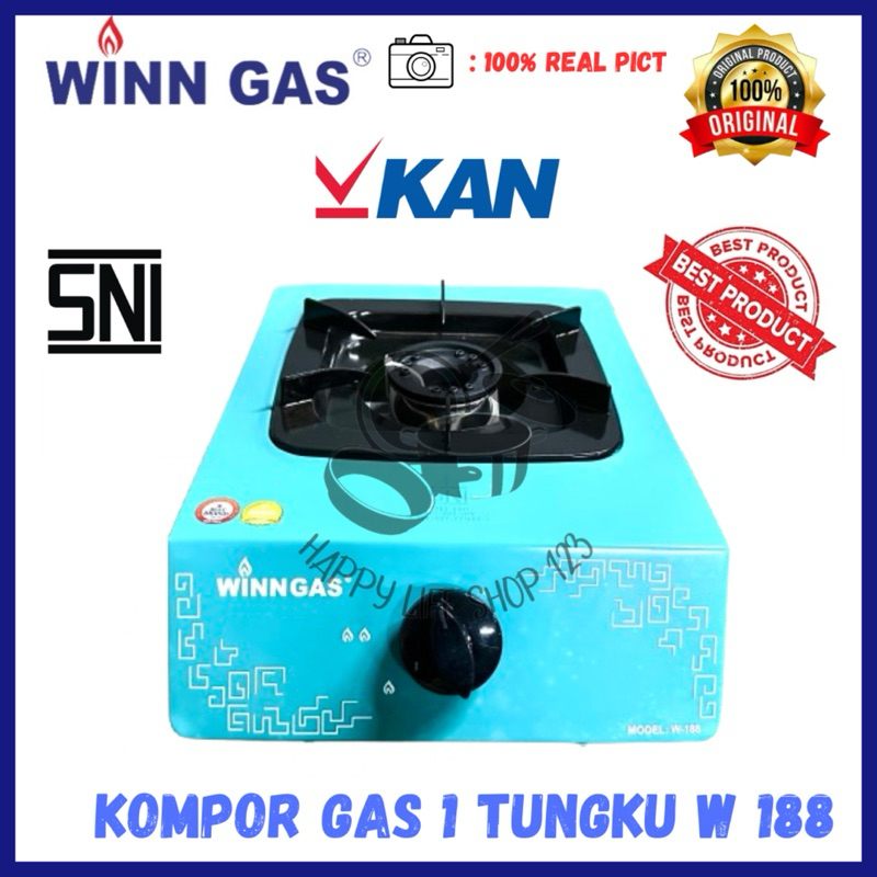 Kompor Winn Gas 1 Tungku W188 /Kompor Gas 1 Tungku Stainless / Kompor Winn Gas 1 Tungku Stainless