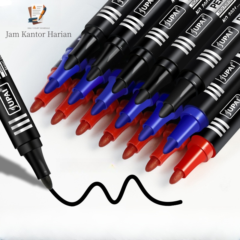 

Spidol Permanent Marker Permanen Tahan Air Alat Tulis Spidol Cepat Kering Tinta Minyak Hitam Biru Merah Tidak Pudar