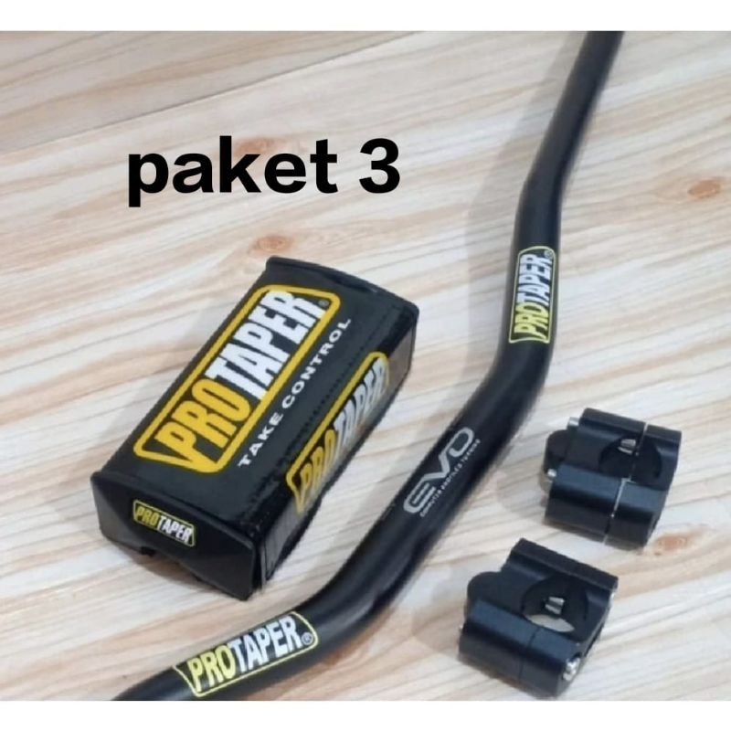 Stang / stir fatbar protaper evo low set raiser + busa palang stang + handgrip protaper klx crf 150l