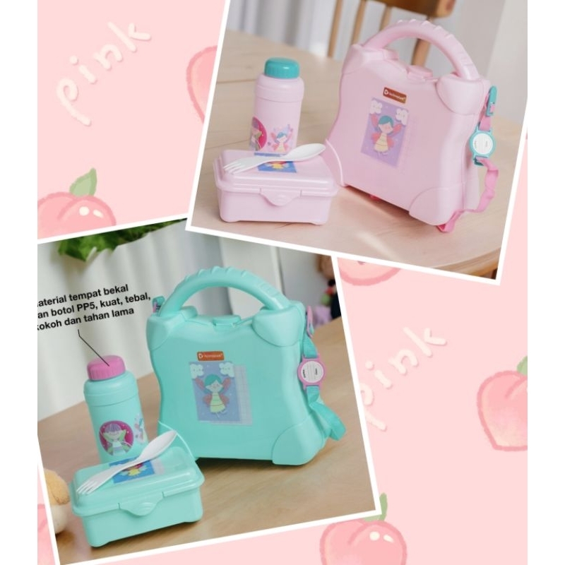 Kotak bekal set Technoplast Preety Wings School Box