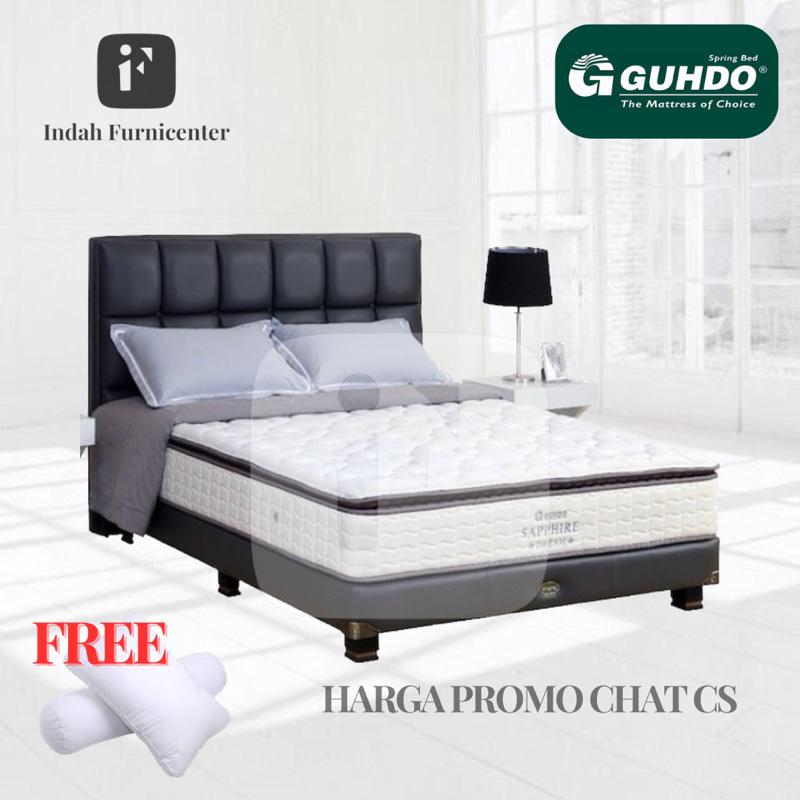 kasur springbed Guhdo spring bed sapphire dream 90x200 120x200 160x200 180x200 putih mewah bedset be