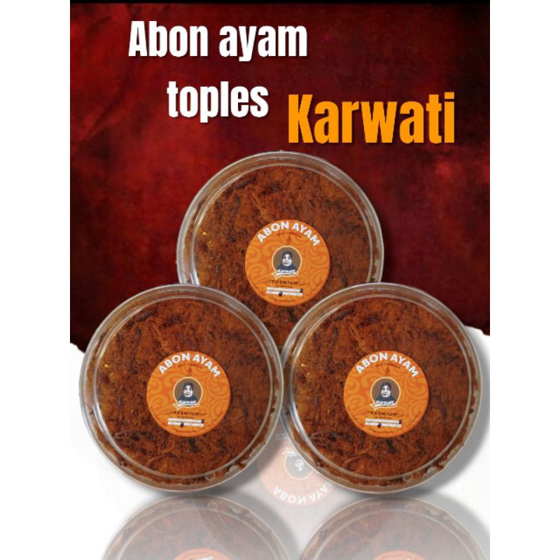 

Abon Ayam Karwati Toples Bulat isi padat full