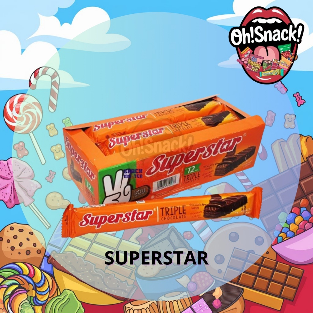 

Wafer Superstar Triple Chocolate Isi 20 Pcs Per Box @16 Gram