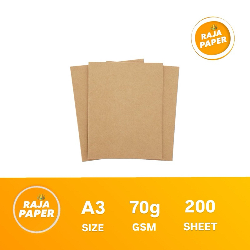 

Kertas Samson 70 Gsm A3 200 Lembar . ( 297 Mm x 420 Mm ) / ( 29.7 Cm x 42 Cm ) , 70 Gr / 70 Gram , Kertas Kraft Liner , Kertas Bungkus , Kertas Packing , Brown Kraft , Kertas Coklat , Brown Paper , Kraft Paper , Pembungkus Kertas , Kertas Packaging .