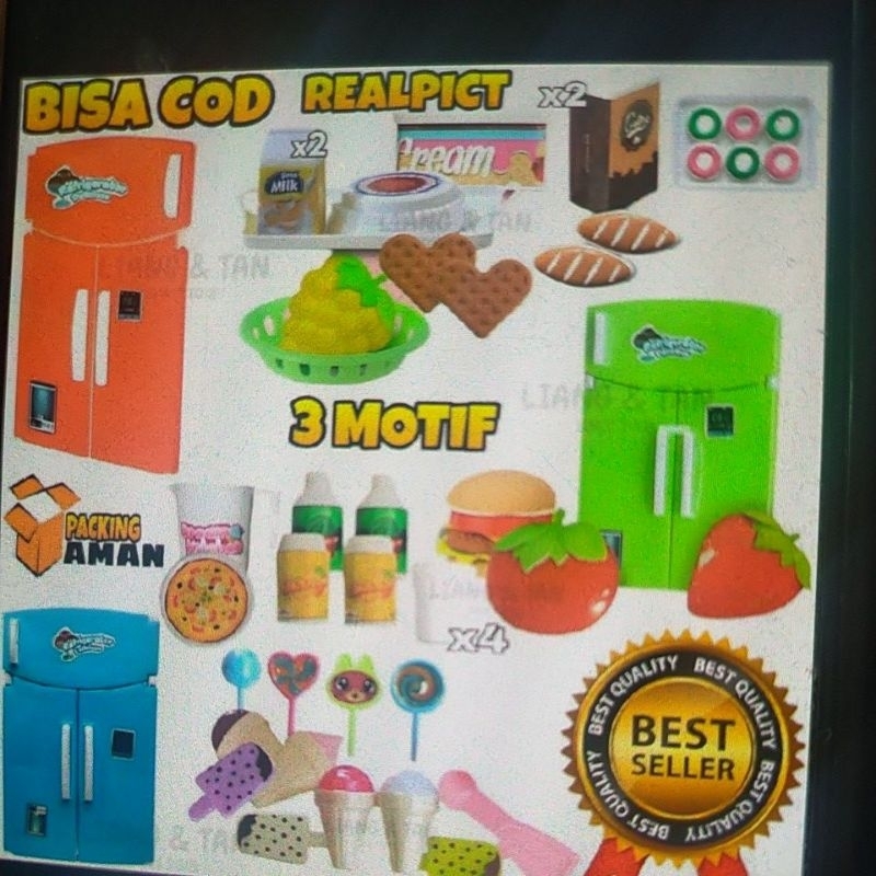 PROMO MAINAN EDUKASI KULKAS ES KRIM Ice krim permen