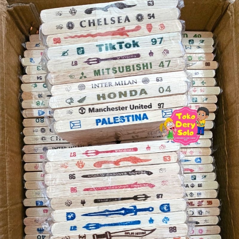 (50PCS) Stik Es Krim Sablon ecer