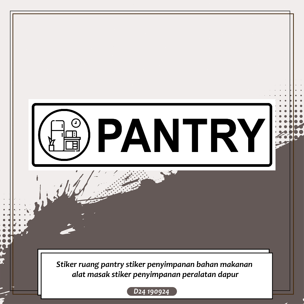 Stiker ruang pantry  stiker penyimpanan bahan makanan alat masak  stiker penyimpanan peralatan dapur