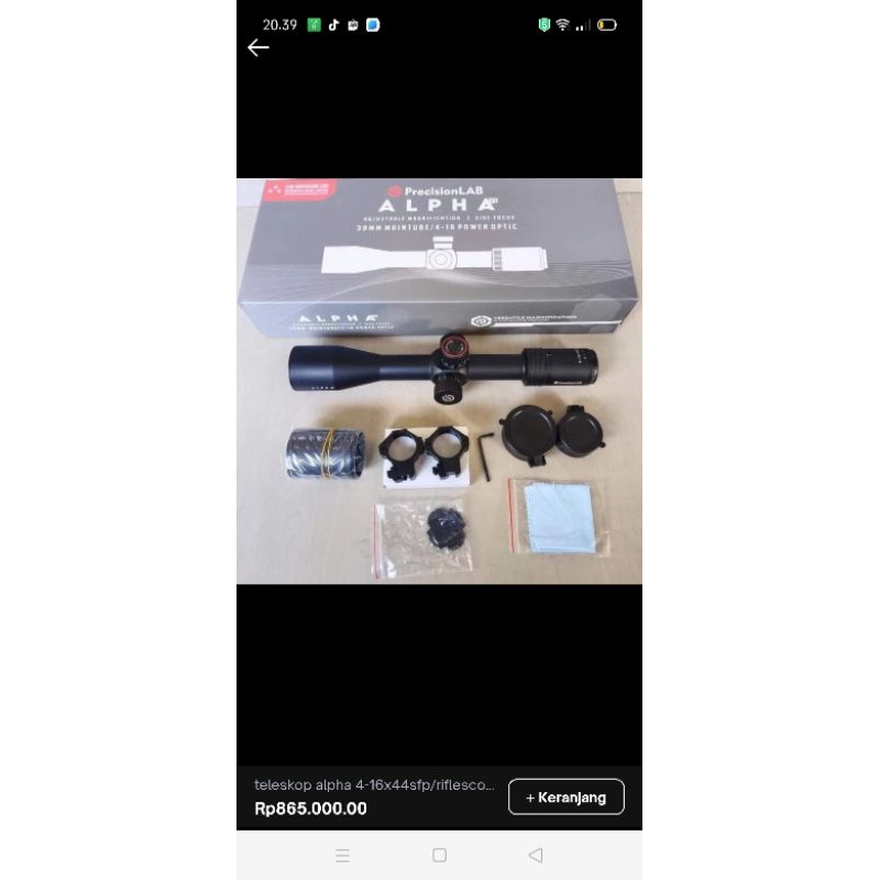 Teleskopalpha4-16x44spf/riflescopealpha4-16x44sfp
