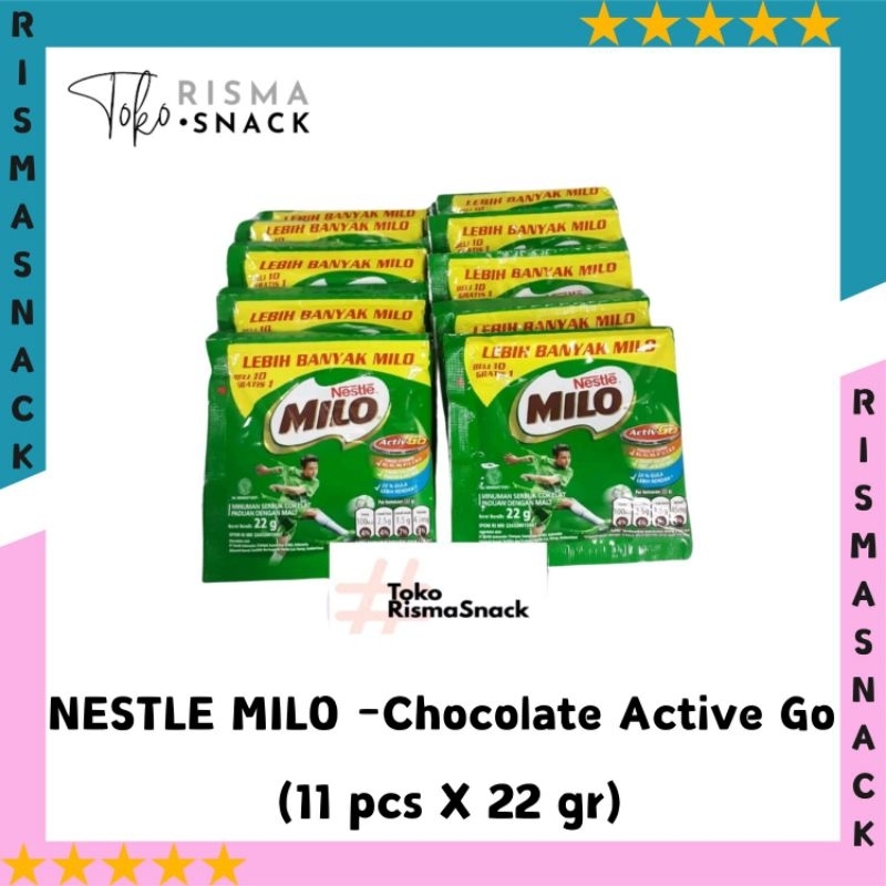 

Nestle Milo activ-Go sachet, beli 10pcs gratis 1pcs (11pcs x 22gr)