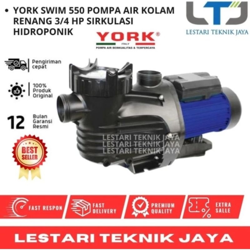 Mesin Pompa 1,5 HP YORK SWIM 1100 Pompa Air Kolam Renang 1,5HP