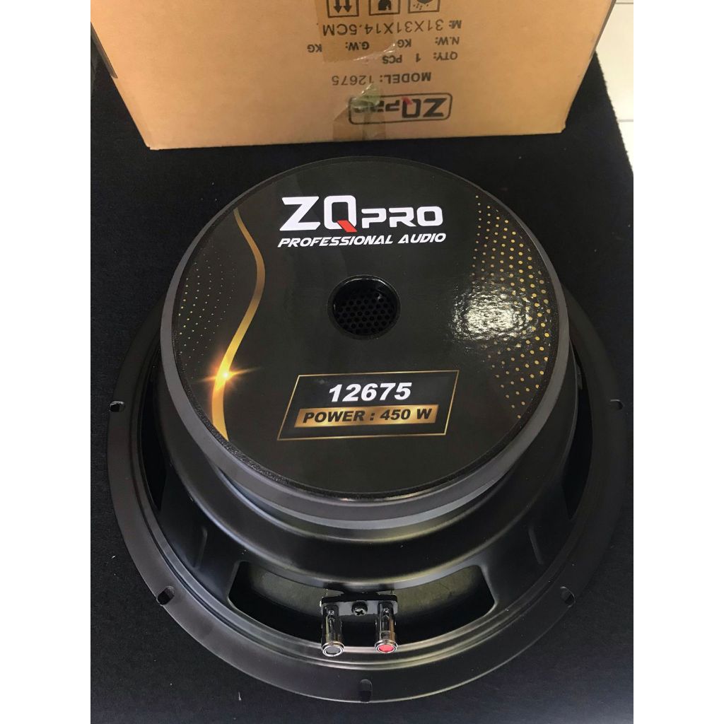 Speaker Component ZQ Pro Audio 12675 12" 12 inchi 12 in Power 450 Watt Vc 3 in Coil Inch Mid Low Ori